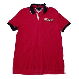 Tommy Hilfiger Red Polo with Navy Accents